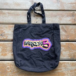 Maroon 5 Black Canvas Tote Bag